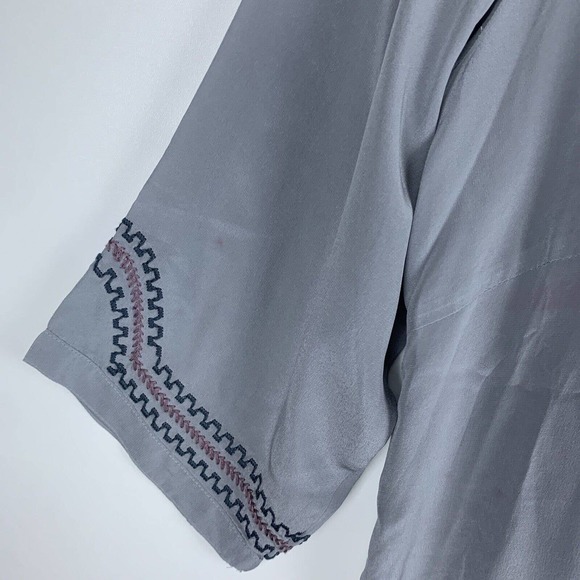 Biya by Johnny Was Silk Blouse Embroidered Women’s Size Large Read Description - Picture 11 of 12
